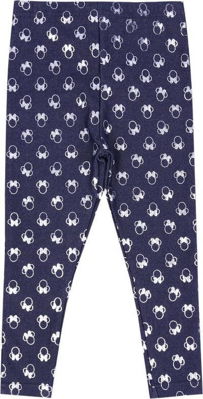 DISNEY Minnie Mouse legging/legging marineblauw en zilver