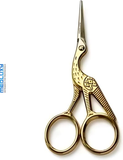 MEDLUXY® Wenkbrauwschaar met Fijne Punt 9 cm – Precisie Eyebrow & Gezichtshaar Schaar van RVS (INOX) – Voor Wenkbrauwen, Neus-, Oor-, Snor- en Baardhaar