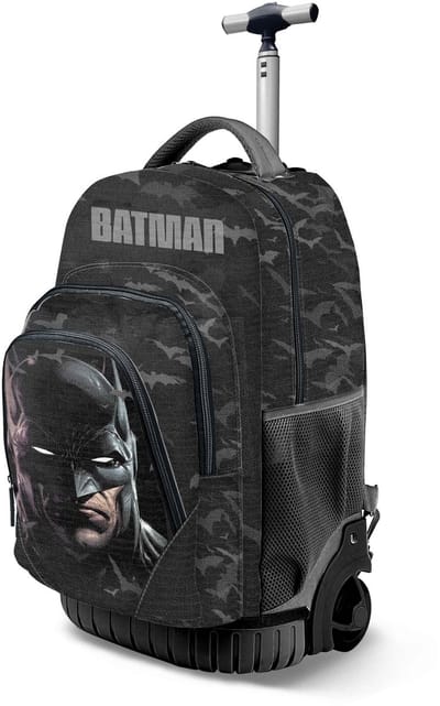 Karactermania - DC Comics Batman - Gezicht - FAN GTS rolley Rugzak - Reistas Met Wielen - Handbagage - Zwart