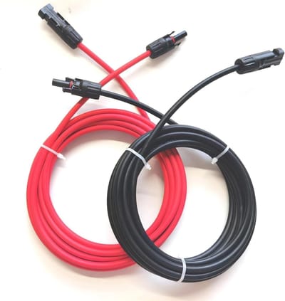 Zonnepaneel Kabel - Verlengkabel Set - Energie Overdracht - Weerbestendig Ontwerp - 5 Meter - Zwart Rood