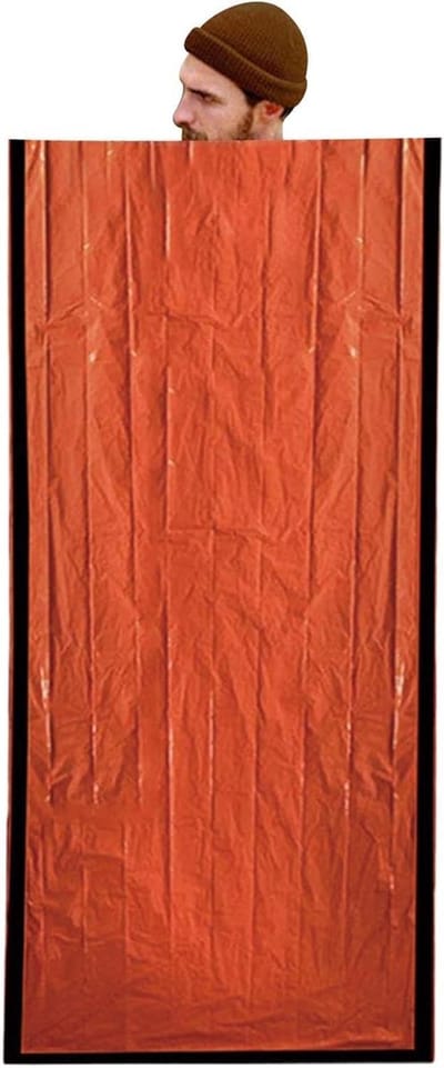 Nood Slaapzak - Survival Pouch - Outdoor Noodsituaties - Geavanceerde Warmte Retentie - 266 x 91 cm - Oranje