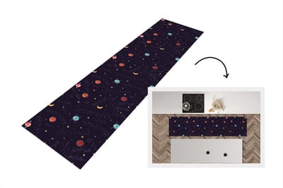 Keukenloper - Loper keuken - Planeten - Sterren - Patronen - 200x50 cm - Keukenloper vinyl