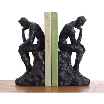 Moderne Kunst Abstracte Denker Boekhouder Boekstandaard Studeerkamer Boekenplank Bureau Decoratief Hars Handwerk Ornament voor Huis