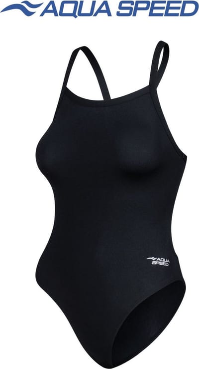 Aqua Speed Ana Badpak – Sportbadpak, Tight Fit, Sneldrogend, UPF50 UV-bescherming en Chloorbestendig - Maat 38 - Zwart