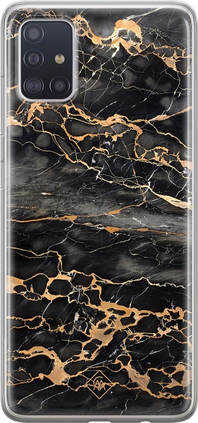 Casimoda® hoesje - Geschikt voor Samsung A51 - Marmer Grijs Brons - Backcover - Siliconen/TPU - Grijs