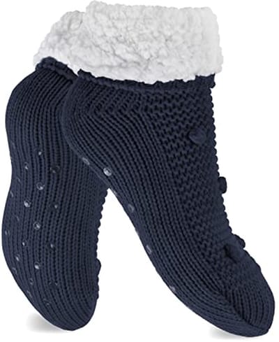Zachte Wintersokken voor Dames met Antislip en Pompons