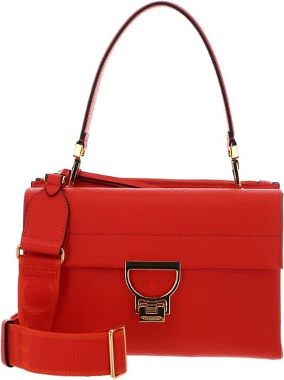 COCCINELLE Leren Schoudertas Arlettis Signature Shoulder Bag Gazpacho Oranje