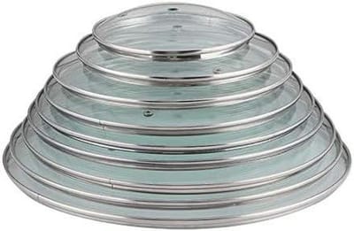 Pannendeksel Glas - Universeel Deksel - Koken Voorkomen - Hittebestendige Knop - 36 cm - Zilver
