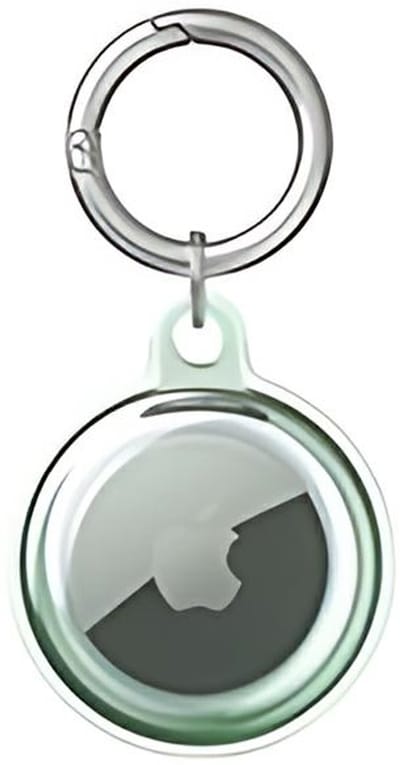 Mercury Serie - AirTag Hoes - Groen - TPU Materiaal - Met Karabijnhaak