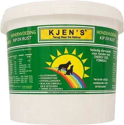 Kjen's geperst hondenvoer Kip & Rijst 3,5 kg - Hond