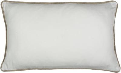 kussen wit met jute bies 30x50cm*