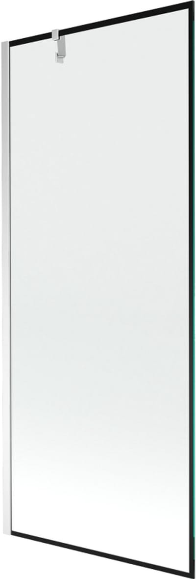 Mexen Next badkuipscherm 1-delig 80 x 150 , zwart frame, chroom - 895-080-000-00-70-01