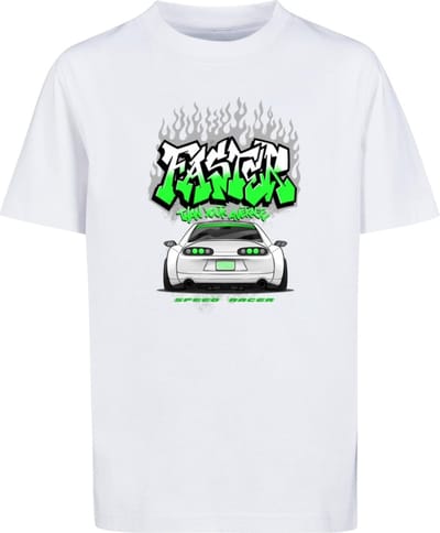 Mister Tee - Faster Than Your Average Kinder T-shirt - Kids 110/116 - Wit