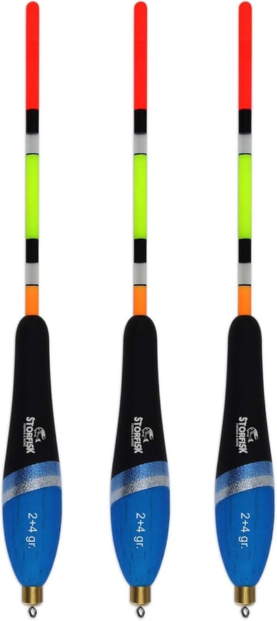 Forelposes Set - Dobbers Visgerei - Forel Vissen - Signaalkleur Antenne - 3 Delig - Blauw Zwart