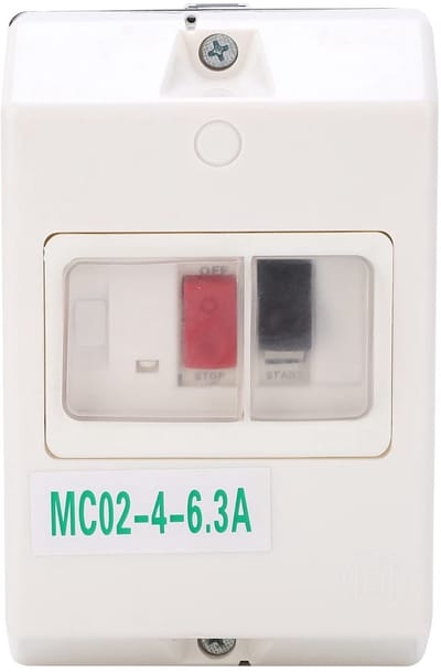 VT Goods - Waterdichte Motorbescherming Schakelaar - 6.3A - 220V/380V - Voor motoren - Betrouwbare bescherming - Veiligheid - Geschikt voor verschil...