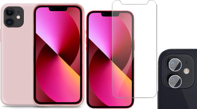 TechNow Shock Proof Backcover Hoesje geschikt voor iPhone 11 - Screenprotector en Camera Screen Protector - Roze