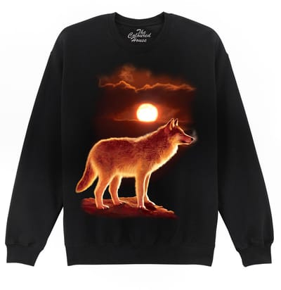 Sunset Wolf The Coloured House Sweater S