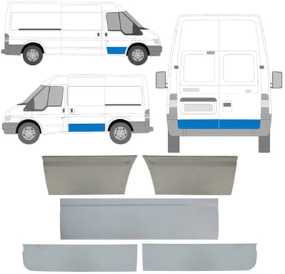 Deur reparatiepaneel voor Ford Transit 2000-2013 / Links + Rechts / Set