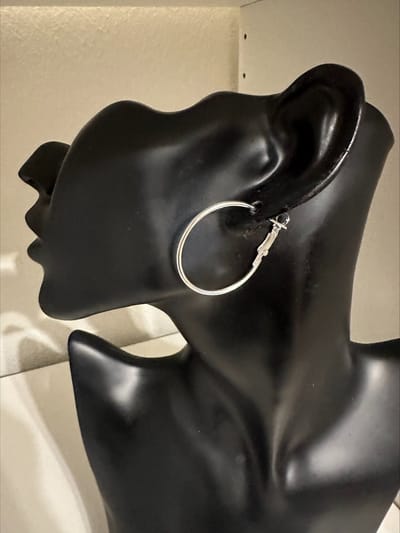 Oorringen zilverkleurig 3,5 cm | | Make up | Parfum | Moederdag | Verjaardagscadeau| Cadeautje| Valentijnsdag| Kado | sieraden | vaderdag | oorbellen | oorsieraden