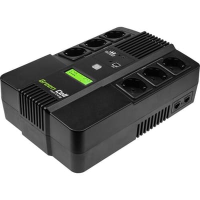 Green Cell UPS AiO UPS06 - 600VA/360W | Line-Interactive | 6x Schuko | 12V 1x7Ah