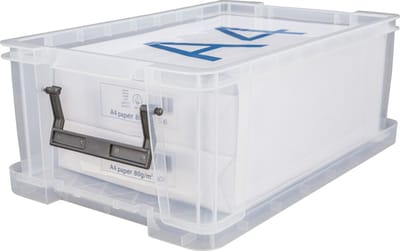 Whitefurze Opbergbox - 2x stuks - 10 liter - Transparant - 40 x 26 x 15 cm - kunststof - opslag oplossingen - kist - met deksel