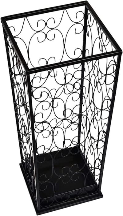 Paraplubak Metaal - Paraplustandaard Hal - Entree Organiseren - Open Ventilatieontwerp - 25x53.5 cm - Zwart