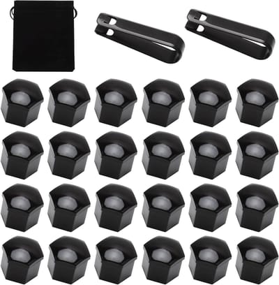 24 Stuks Zwarte Schroefkappen 19 mm - Anti-Diefstal Schroefkappen voor Beveiliging en Bescherming