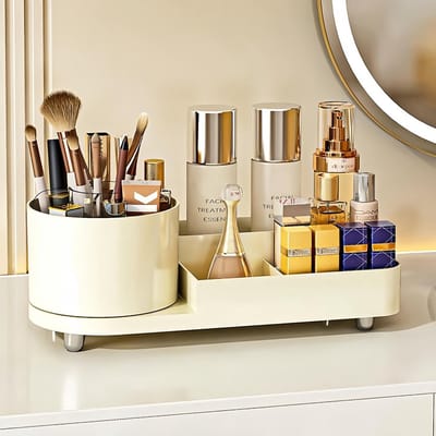 Unyqoos ® Stijlvolle 360° Draaibare Cosmetica- en Make-up Organisatiebox voor Badkamer en Wastafel