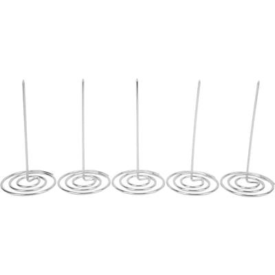 Lot de 5 porte-reçus résistants à l'usure, anti-corrosion, recyclables, pour bureau et cuisine, argent argenté