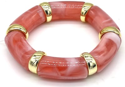Armband - acryl - roze - dames - speels design