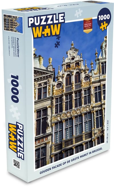 Puzzel Architectuur - Goud - Grote markt - Brussel - Legpuzzel - Puzzel 1000 stukjes volwassenen