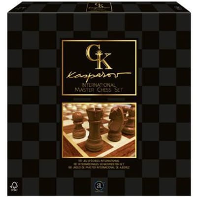 Kasparov houten schaakspel 30x30cm in koffer Bordspellen