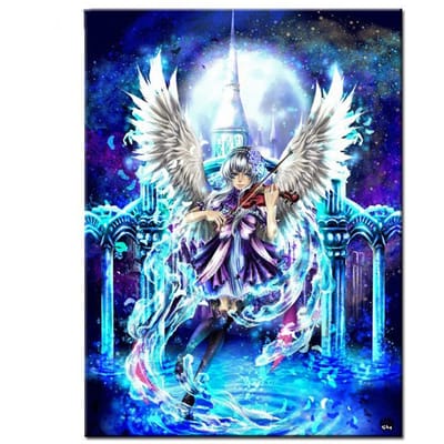 Diamond Painting Fairy Cartoon Diy volledige ronde diamant borduurwerk 20X30CM blue