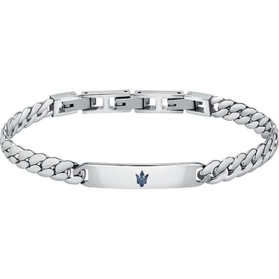 Maserati heren armband roestvrij staal One Size Zilver 32024152