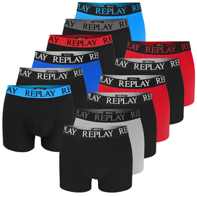 Replay Bokser Set - 12 stuks - Katoen - Logo - XXL