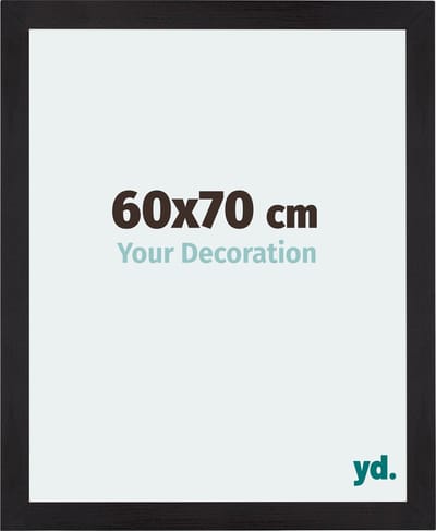 Your Decoration - Fotolijst 60x70 cm - MDF - Zwart Houtnerf - Mura