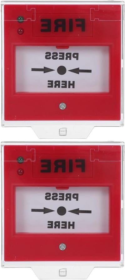 Noodknop Alarm - Veiligheidsschakelaar Nooduitgang - Directe Crisis Respons - Handmatige Reset Functie - 2 Sets - Rood