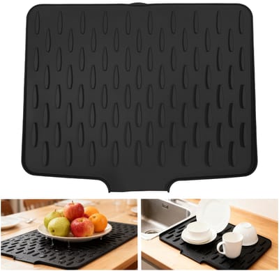 afdruipmat voor servies 1 stuk 40x32.5cm siliconen afdruipmat voor gootsteen antislip hittebestendig afdruiponderlegger voor de keuken