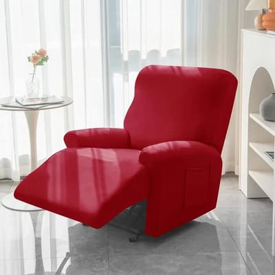Spandex Stretch Relaxfauteuil Bankhoes Stoelhoes Antislip Ligstoel Eénpersoonsbankhoes Relaxfauteuilhoezen Woondecoratie white
