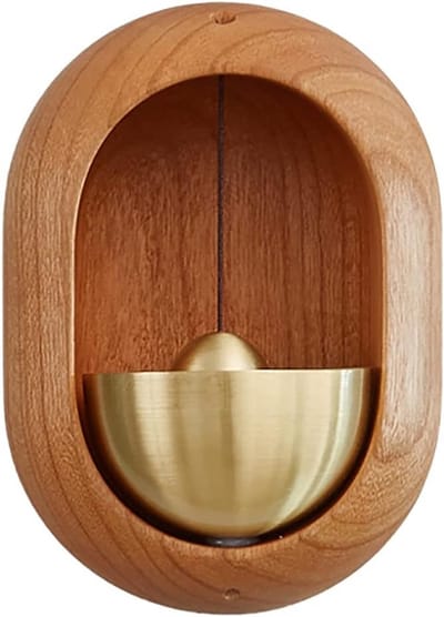 Decoratieve Houten Deurbel met Magneetbevestiging voor Winkel, Kantoor of Thuisingang