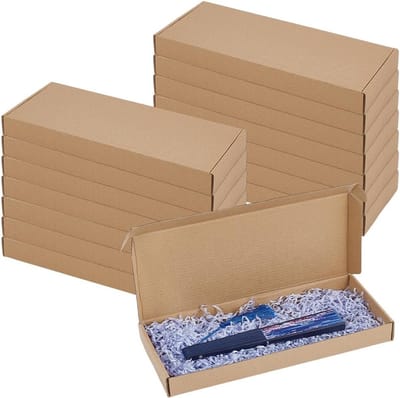 16-Pack Kraft Verzenddozen 30x12x3cm - Sterke, Recyclebare Dozen voor Kleine Cadeaus en Promotionele Artikelen