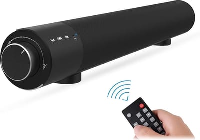 Draadloze Geluidsbalk - Hifi Speaker - Thuisbioscoop Ervaring - Stereo Bass Geluid - 40cm Lengte - Zwart