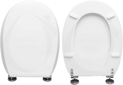 Toiletbril - WC-bril Hout - Badkamer Upgrade - Hars Coating - Verstelbare Scharnieren - Wit