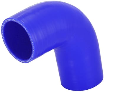 Dailygoods- Siliconen Slang 90 Graden Elleboog - Reserveonderdeel - Universeel - Blauw - Binnendiameter 57 mm - Duurzaam Materiaal - Koelslang