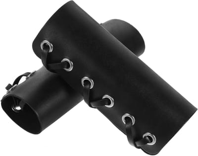 Fiets Handvatten - Stuurgrepen Mountainbike - Comfortabel Fietsen - PU-Leer Materiaal - 11.5 x 11 cm - Zwart
