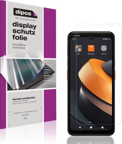 dipos – 4x Beschermfolie geschikt voor Sunmi M3 | Krasbestendige & heldere Screenprotector Ultra-Thin