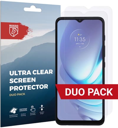 Rosso Screen Protector Ultra Clear Duo Pack Geschikt voor Motorola Moto G50 | TPU Folie | Case Friendly | 2 Stuks | Transparant