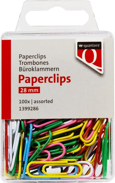 Paperclip Quantore 28mm assorti 100 stuks | 10 stuks