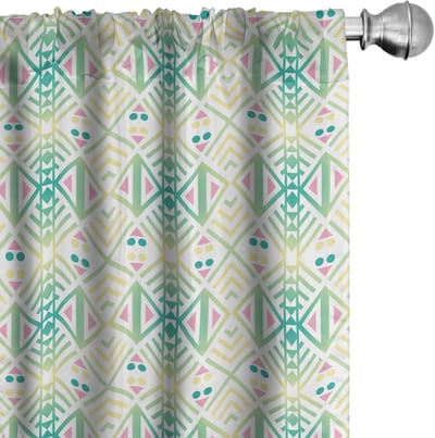 ABAKUHAUS Stammes Gordijnen – Geometrisch Rhombus – Microvezel 2x75x225