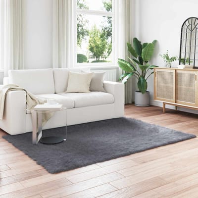 vidaXL - Tapijt - van - imitatie - schapenvacht - TAFALLA - Antracietkleurig